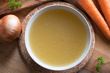 Bone broth made from chicken