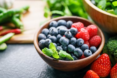 Mixed berries and vegetables