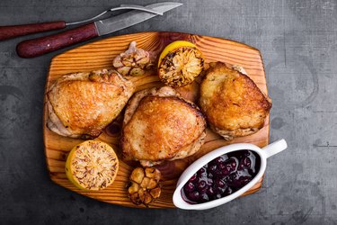 Roast chicken thighs