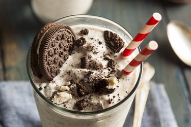 Milkshake with whole cookie and crumbs