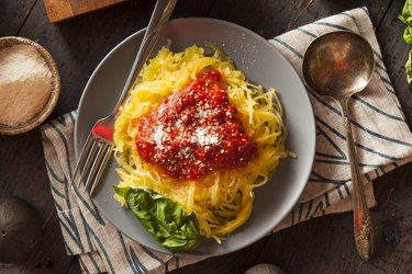 Homemade Cooked Spaghetti Squash Pasta