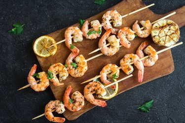 Grilled shrimp skewers