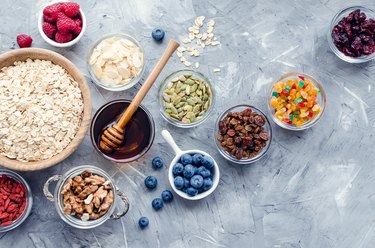 Ingredients for homemade granola