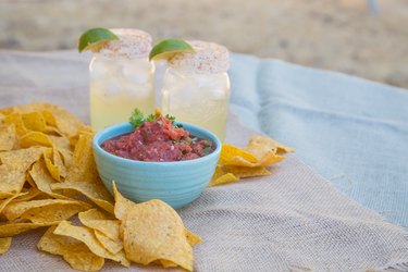 Chips and Salsa with Margaritas.