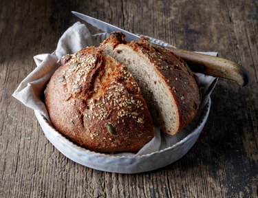 freshly baked bread loaf