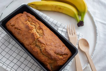 Baking healthy banana bread