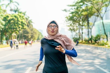 Woman Doing a Running Workout