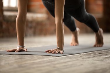 Woman doing core exercise