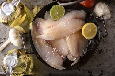 Raw Tilapia Fillet with Spices