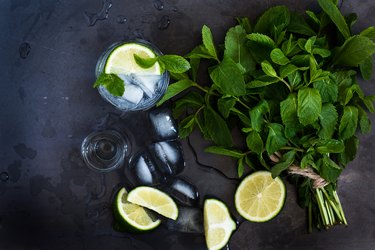 Refreshing summer drink mojito