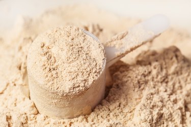 heap of protein powder