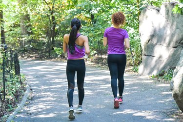 Friends taking a Jog