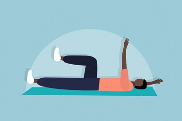 illustration of a person doing the dead bugs exercise to strengthen the core