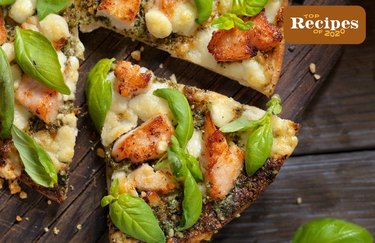 Spicy Chicken and Basil Pizza
