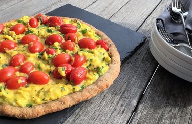 Brunch Pizza with Herb Scrambled Eggs Pizza Healthy Pizza Recipes