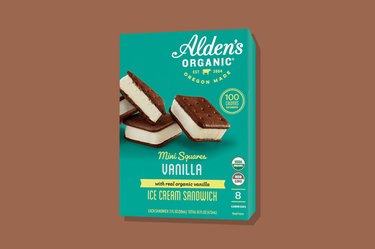 Alden's Organic Vanilla Ice Cream Mini Square Sandwiches