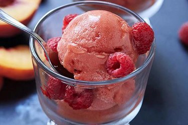 No-Churn Peach Raspberry Tea Sorbet