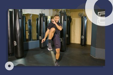 photo of BoxUnion coach Justin Blackwell doing quick cardio kickboxing workout