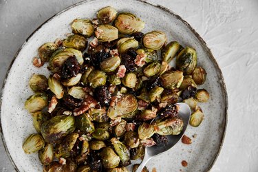 Roasted Brussels Sprouts with California Fig Compote and Pecans