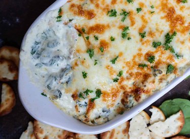 Air Fryer Spinach and Artichoke Dip