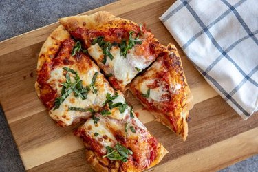 Air Fryer Margherita Pizza - Garnished Plate