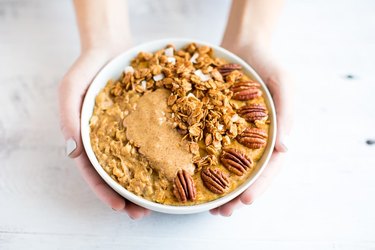 Pumpkin Oatmeal with Egg Whites