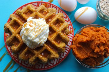 Pumpkin Spice Protein Waffles