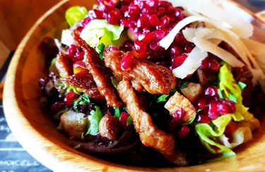 Beef and Pomegranate Salad with Orange Ginger Vinaigrette