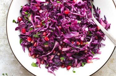 Roasted Red Cabbage Salad with Pomegranate