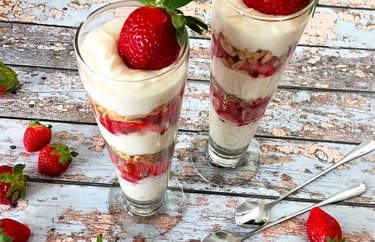 Strawberries and Rose Skyr Sundae