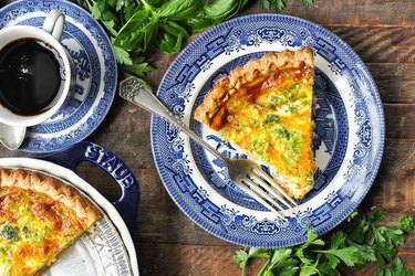 Ham, Cheddar and Broccoli Quiche