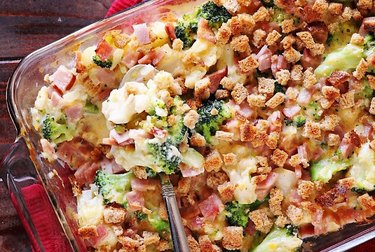 Ham, Broccoli & Cauliflower Casserole