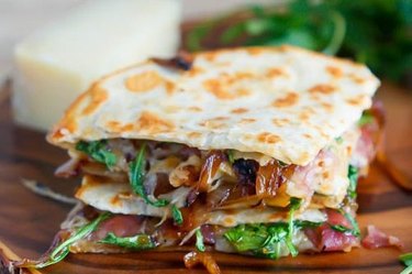 Carmelized Onion, Prosciutto and Fig Quesadilla