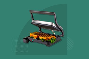 Ovente 2-Slice Electric Panini Press Grill and Gourmet Sandwich Maker