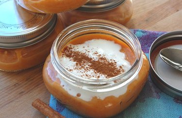 Warm Sweet Potato Pudding In A Jar