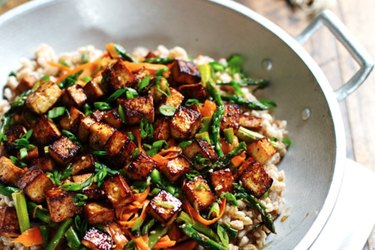 Honey Ginger Tofu and Veggie Stir Fry Savory Honey Recipe