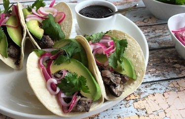 Pulled Pork Tacos with Pickled Onions
