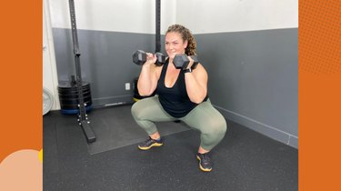 1. Front Rack Sumo Squat