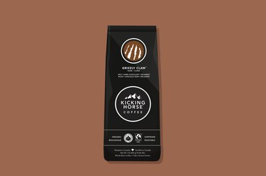A bag of Kicking Horse coffee