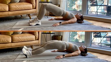 Move 2: Glute Bridge With Hamstring Walkout