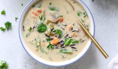 Cream of Mushroom and Wild Rice Soup