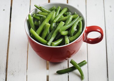 Green beans in a cup