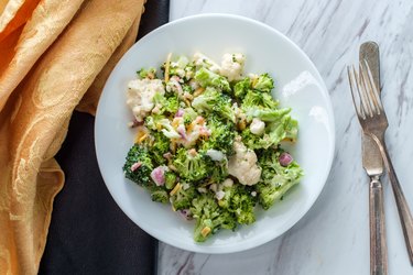 Broccoli Cauliflower Salad, a nutritious meal with brain health benefits