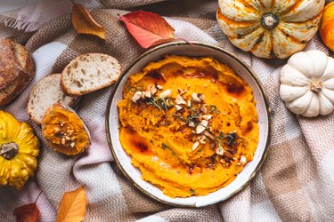 Spicy Houmous from Courge Butternut, Vegetarian Dish