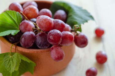 Bunch of red grapes