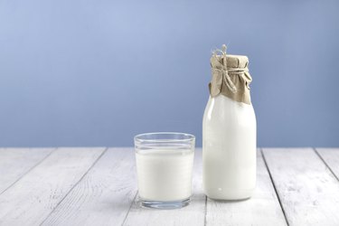 A cup of milk, evaporated milk, buttermilk or drinkable yogurt is a rich source of calcium.