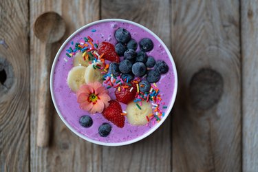 Smoothie Bowl with blueberries and acai