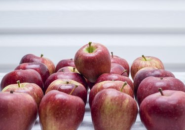 Fresh organic red apples