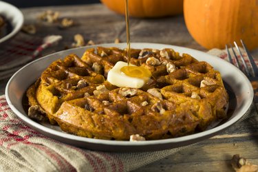 Sweet Homemade Pumpkin Waffles