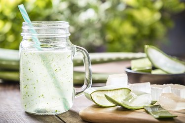 Aloe vera juice, as a natural remedy for upset stomach